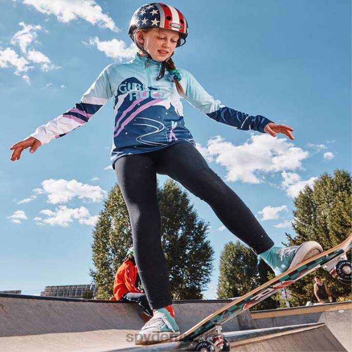 chicas Spyder media cremallera de superficie abismo vestir TTTDN595