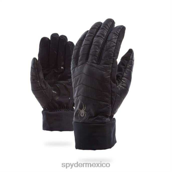 hombres Spyder guante híbrido glissade negro todo accesorios TTTDN259