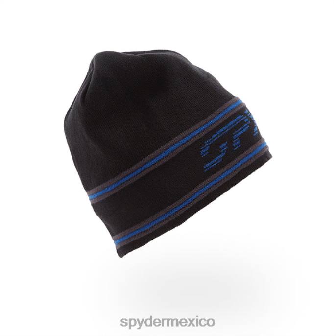 hombres Spyder gorro tejido con logo retro negro accesorios TTTDN278