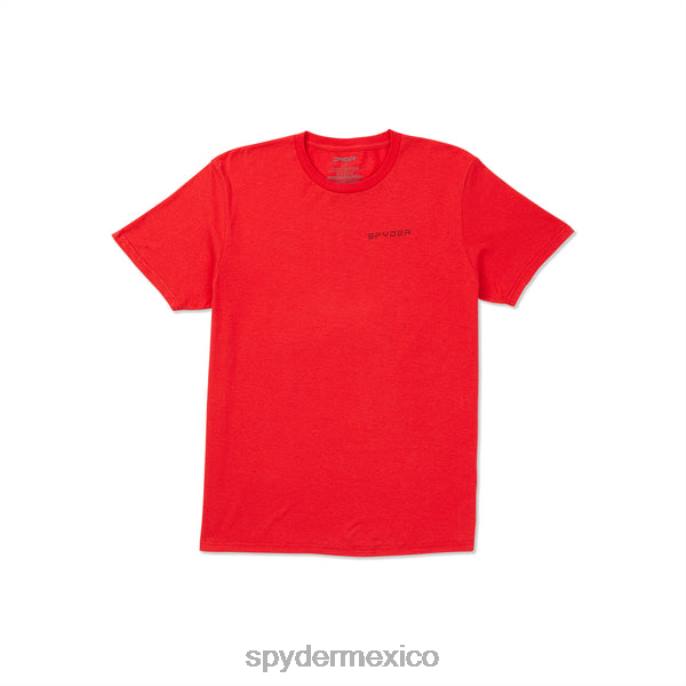 hombres Spyder puerta de manga corta rojo vestir TTTDN132
