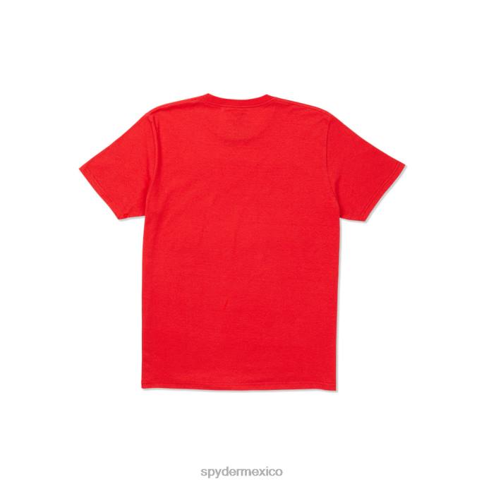 hombres Spyder puerta de manga corta rojo vestir TTTDN132