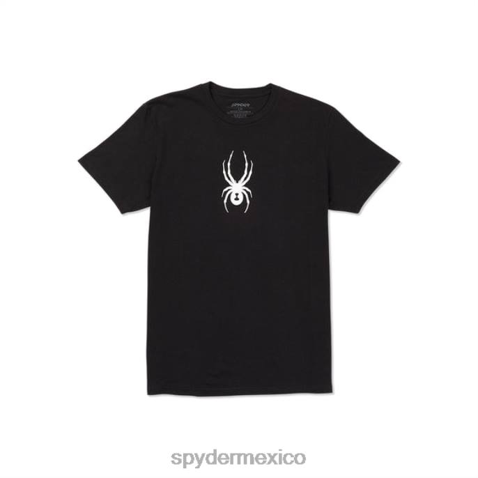 hombres Spyder tallar manga corta negro vestir TTTDN131