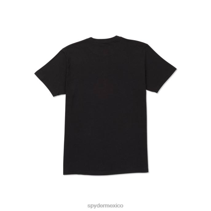 hombres Spyder tallar manga corta negro vestir TTTDN131