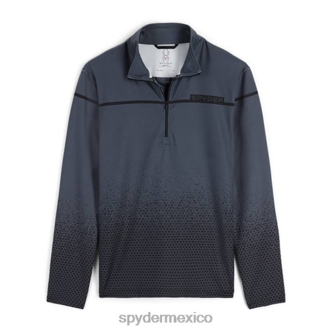 hombres Spyder espíritu del 78 media cremallera ébano geo descolorido vestir TTTDN149
