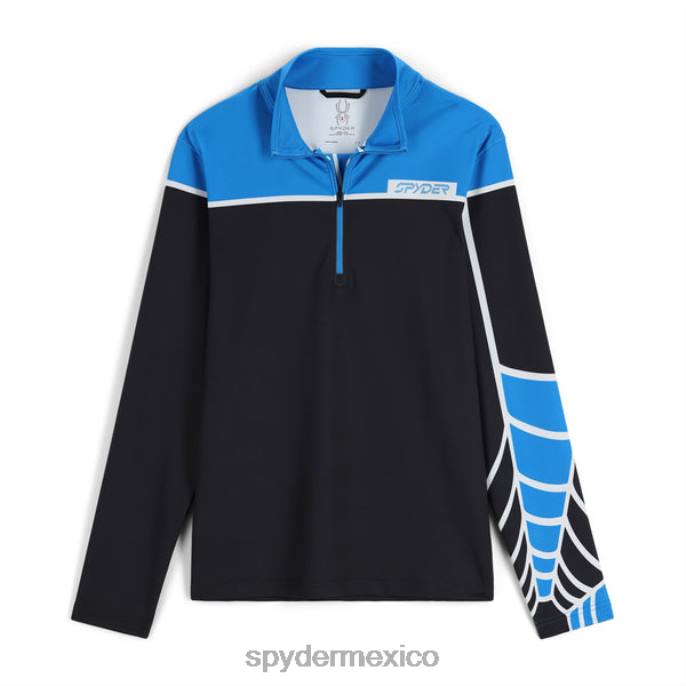 hombres Spyder espíritu del 78 media cremallera colegial negro vestir TTTDN168