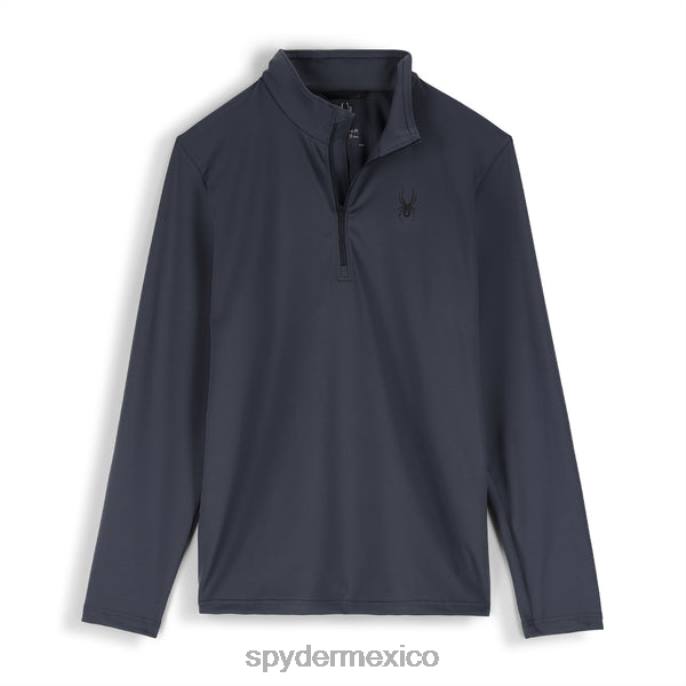 hombres Spyder perspectiva media cremallera ébano vestir TTTDN153