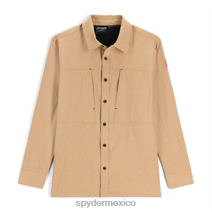 hombres Spyder camisa de manga larga cañón tanino vestir TTTDN136