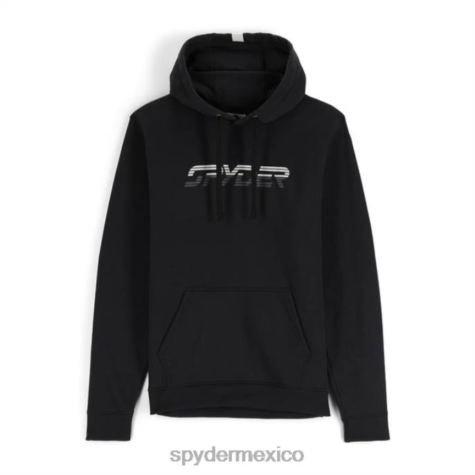 hombres Spyder jersey con logo retro negro vestir TTTDN217