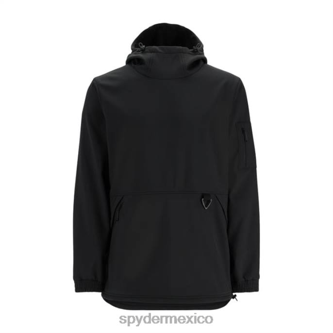 hombres Spyder jersey tecnológico negro vestir TTTDN216