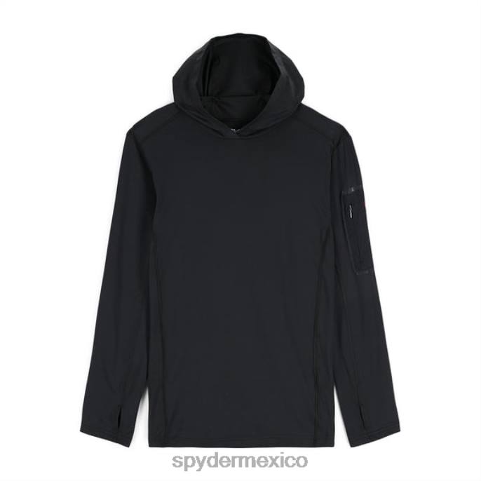 hombres Spyder sudadera con capucha arc graphene tech negro vestir TTTDN213