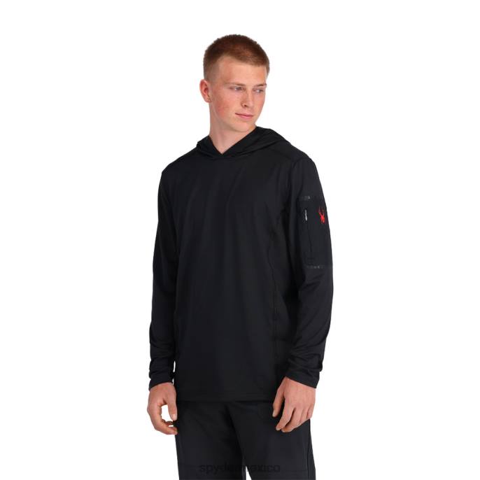 hombres Spyder sudadera con capucha arc graphene tech negro vestir TTTDN213