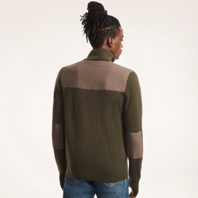 hombres Spyder X bloques de color de los hermanos Brooks verde oliva vestir TTTDN184