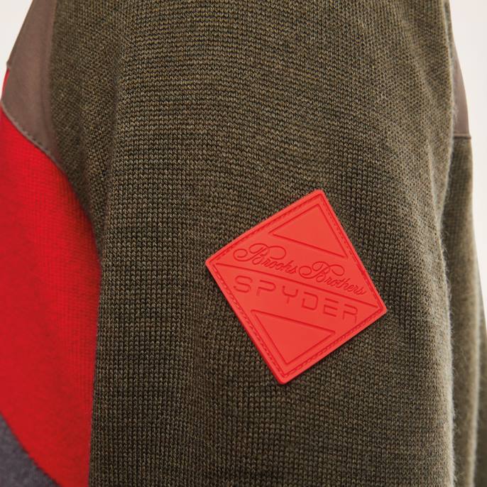 hombres Spyder X bloques de color de los hermanos Brooks verde oliva vestir TTTDN184