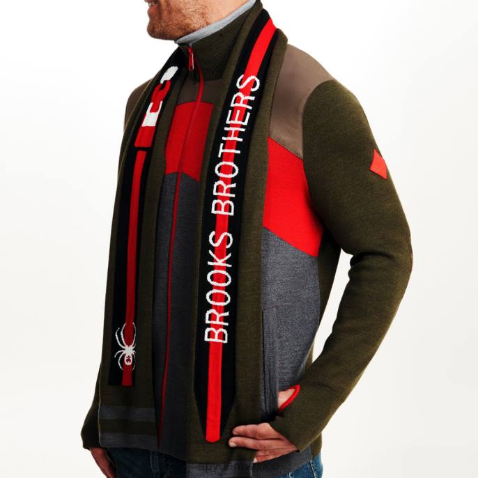 hombres Spyder X bloques de color de los hermanos Brooks verde oliva vestir TTTDN184