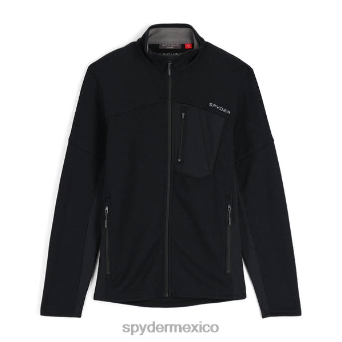 hombres Spyder bandido con cremallera completa negro vestir TTTDN181