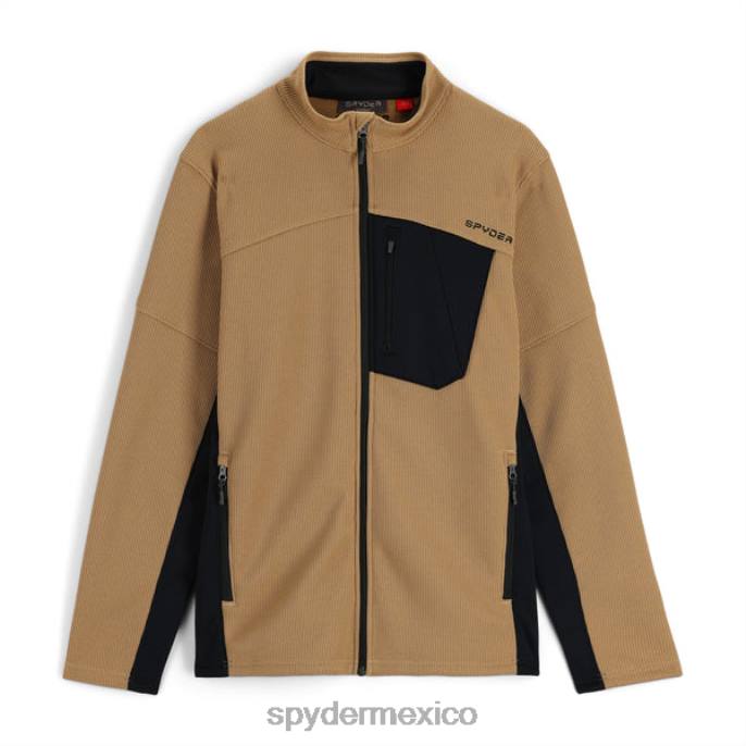 hombres Spyder bandido con cremallera completa tanino vestir TTTDN196