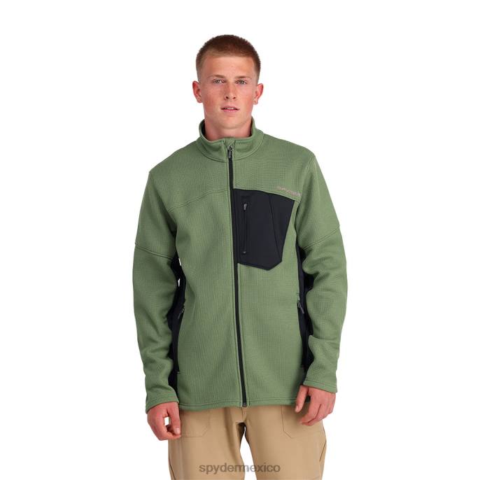 hombres Spyder bandido híbrido con cremallera completa pino vestir TTTDN176