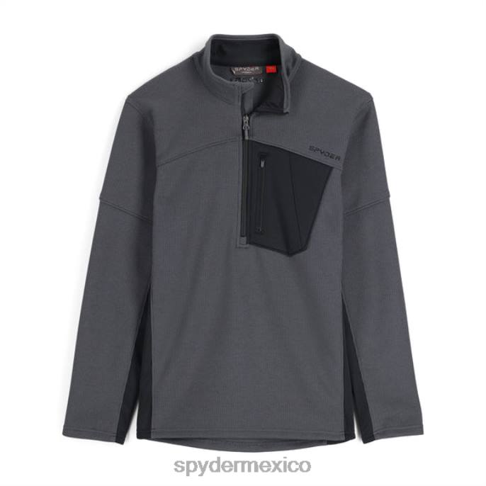 hombres Spyder bandido media cremallera ébano vestir TTTDN169