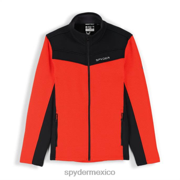 hombres Spyder bis con cremallera completa volcán negro vestir TTTDN187