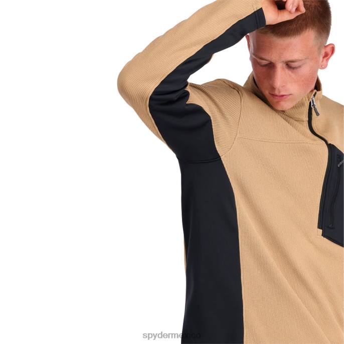 hombres Spyder media cremallera híbrida bandit tanino vestir TTTDN175
