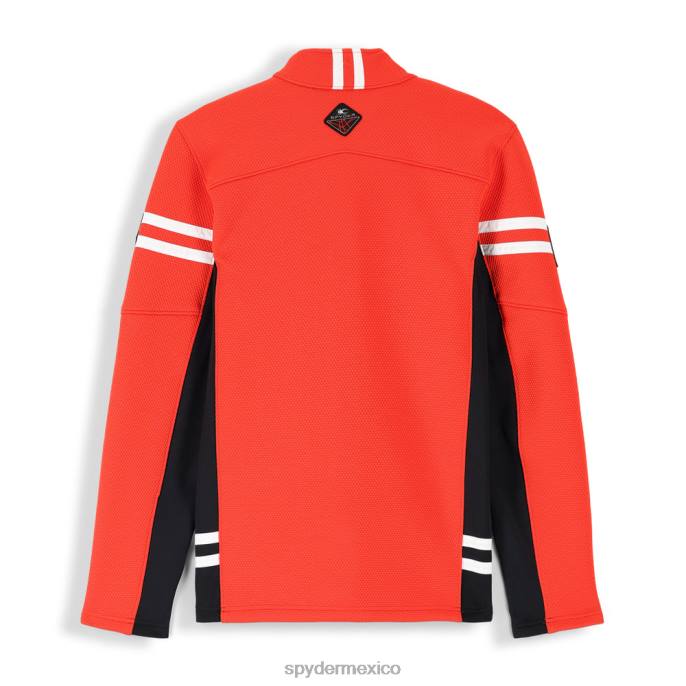 hombres Spyder wengen bis cremallera completa volcán negro vestir TTTDN183