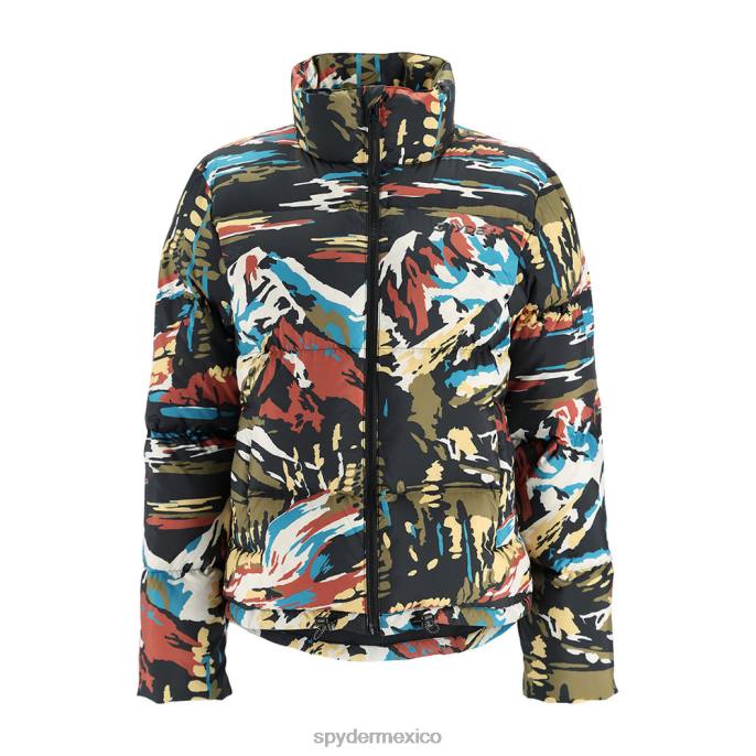 mujer Spyder chaqueta de viento pintura negra por número vestir TTTDN332