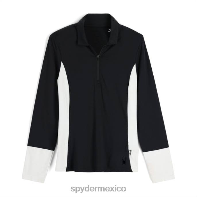 mujer Spyder cuello con cremallera Arc Graphene Tech negro vestir TTTDN381