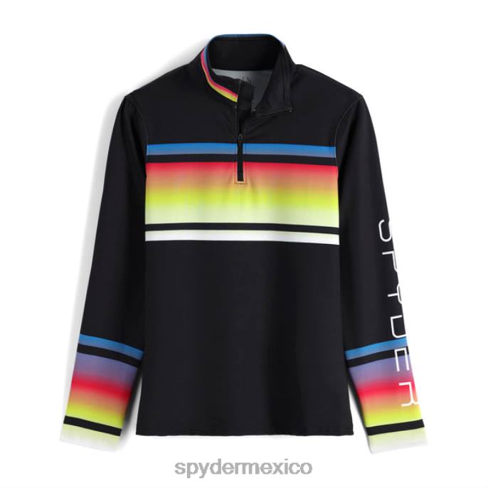 mujer Spyder media cremallera ombre negro vestir TTTDN399
