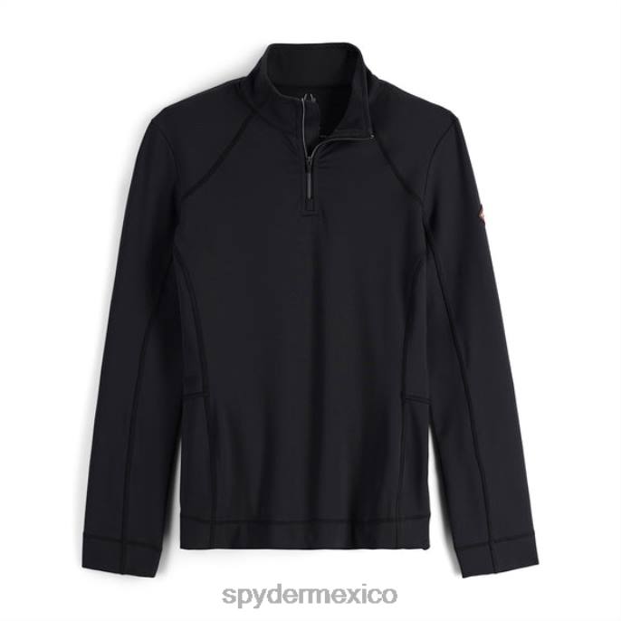 mujer Spyder savona media cremallera negro vestir TTTDN392