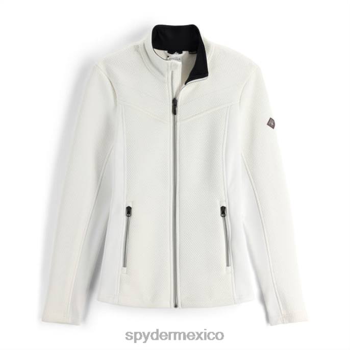 mujer Spyder bis con cremallera completa blanco vestir TTTDN407